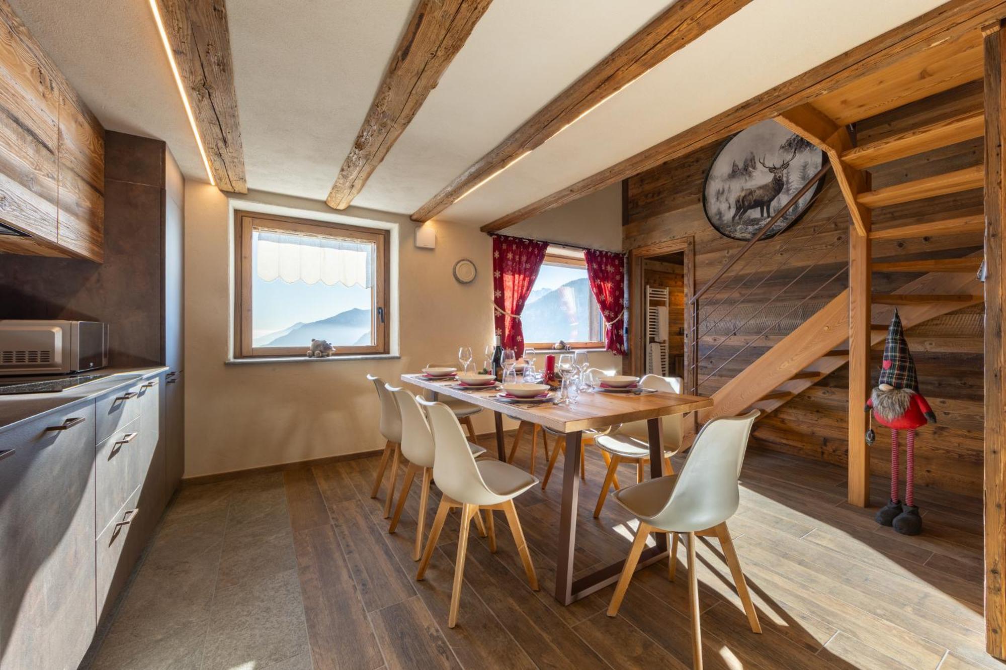 Les Reves Des Montagnards, Appartements De Charme Torgnon Exterior foto